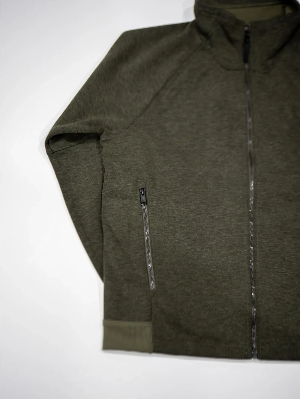 The North Face Olive Green Lightweight Zip Hoodie Jacket